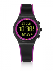 AL-Sahar Sport Azan Watch Black-Purple Colour