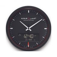 Al Fajr Wall Round Clock CR-23B Black